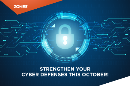 Image focusing on strengthening your Cyber defenses this october, on cyber security awareness month